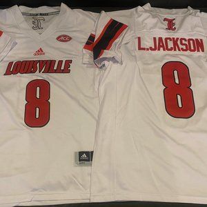 Adidas NCAA LOUISVILLE CARDINALS LAMAR JACKSON Men's JERSEY Sz M-2XL New